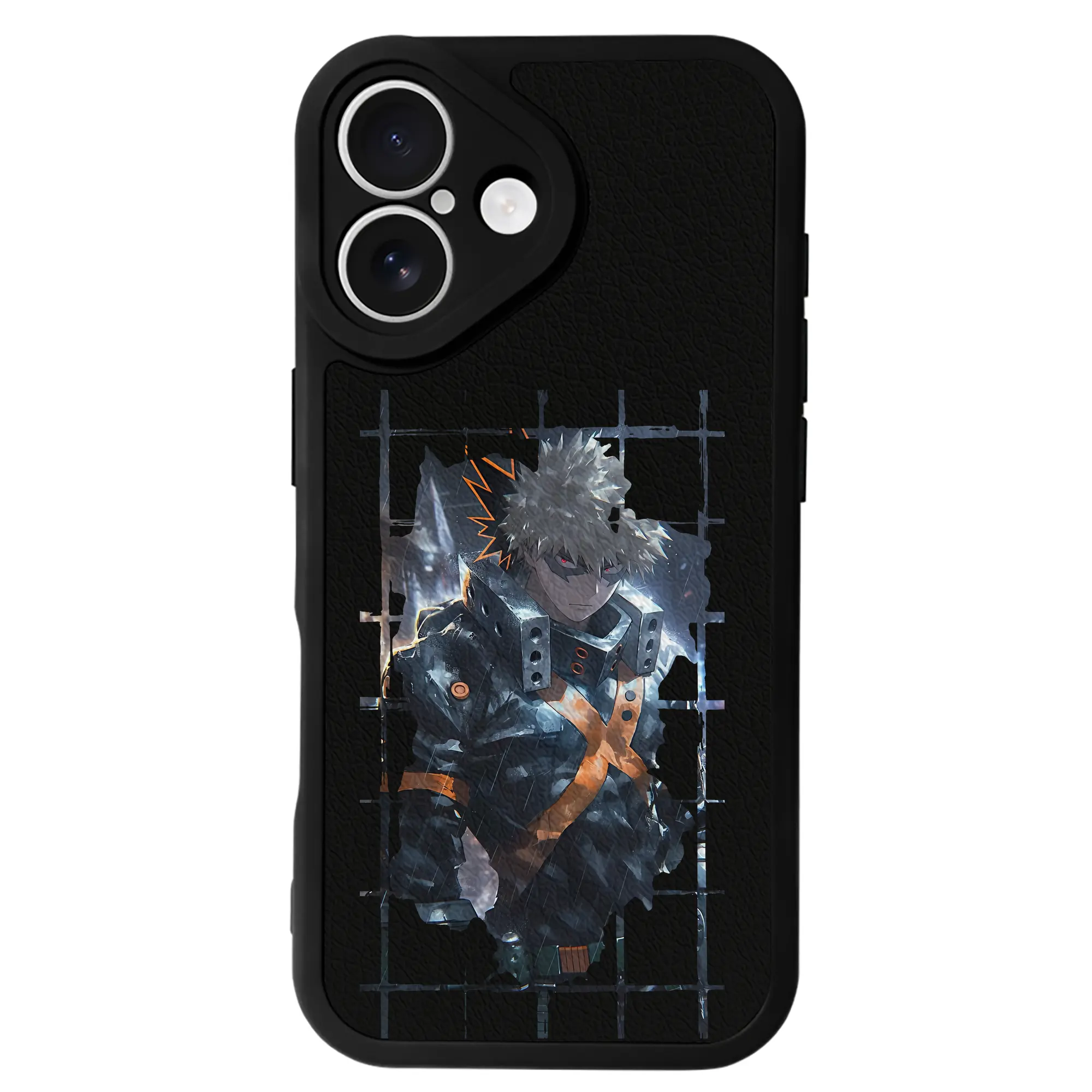 僕のヒーローアカデミア グッズ,爆豪勝己 - IPhone 16シリーズ対応 ・ シリコンスマホケース ・ レザー調 ・ 高精度フィット ・ 耐衝撃 ・ ワイヤレス充電対応 ・ 精密カット